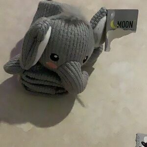 Gray Plush Bag with Distinctive Design